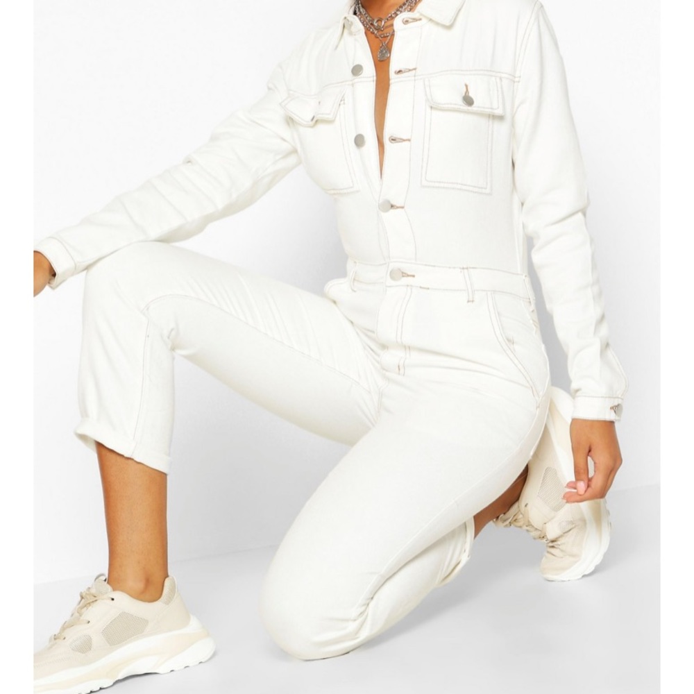 White Denim jumpsuit NEW